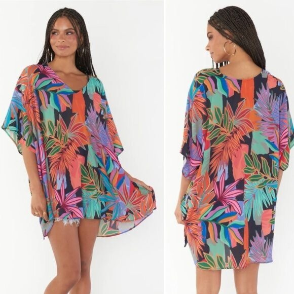 Show Me Your Mumu peta boo tunic dreamy medallions cold shoulder top XS - Picture 10 of 10